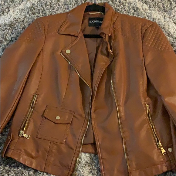 SOLD !! Express leather jacket - Picture 3 of 4